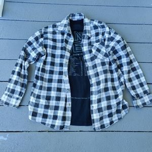 Vintage Workwear Checkered Flannel Shirt